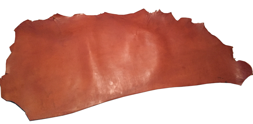 Cow hide that is going to be used to make leather briefcase.